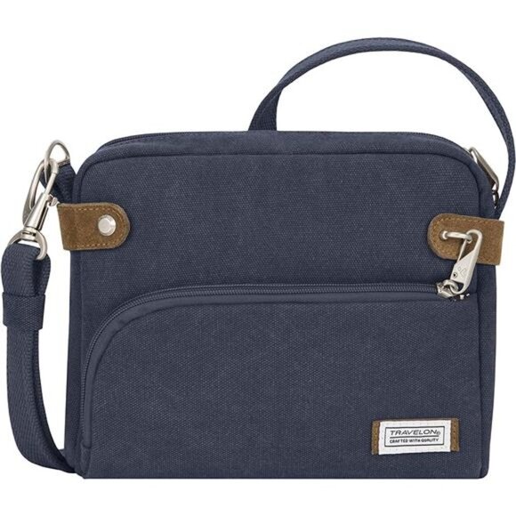 Anti-theft Heritage Crossbody Bag, Indigo